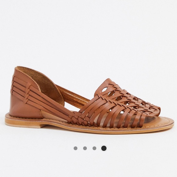 ASOS DESIGN size 8 Tan Florentine Woven Leather Sandals! - Picture 5 of 15